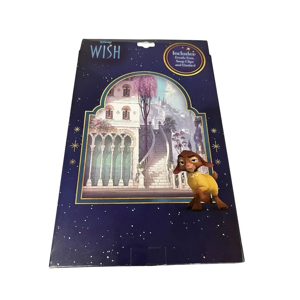 Disney Wish Hair Accessory Set Kids Girls Multicolor 16pc Brush Clips Bow